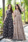 Glamours By Chansi Trendz CT 16 Multilayer Georgette Printed Gown Suppliers In India